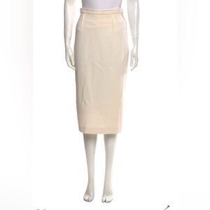 Roland Mouret Elegant Cream Pencil Skirt